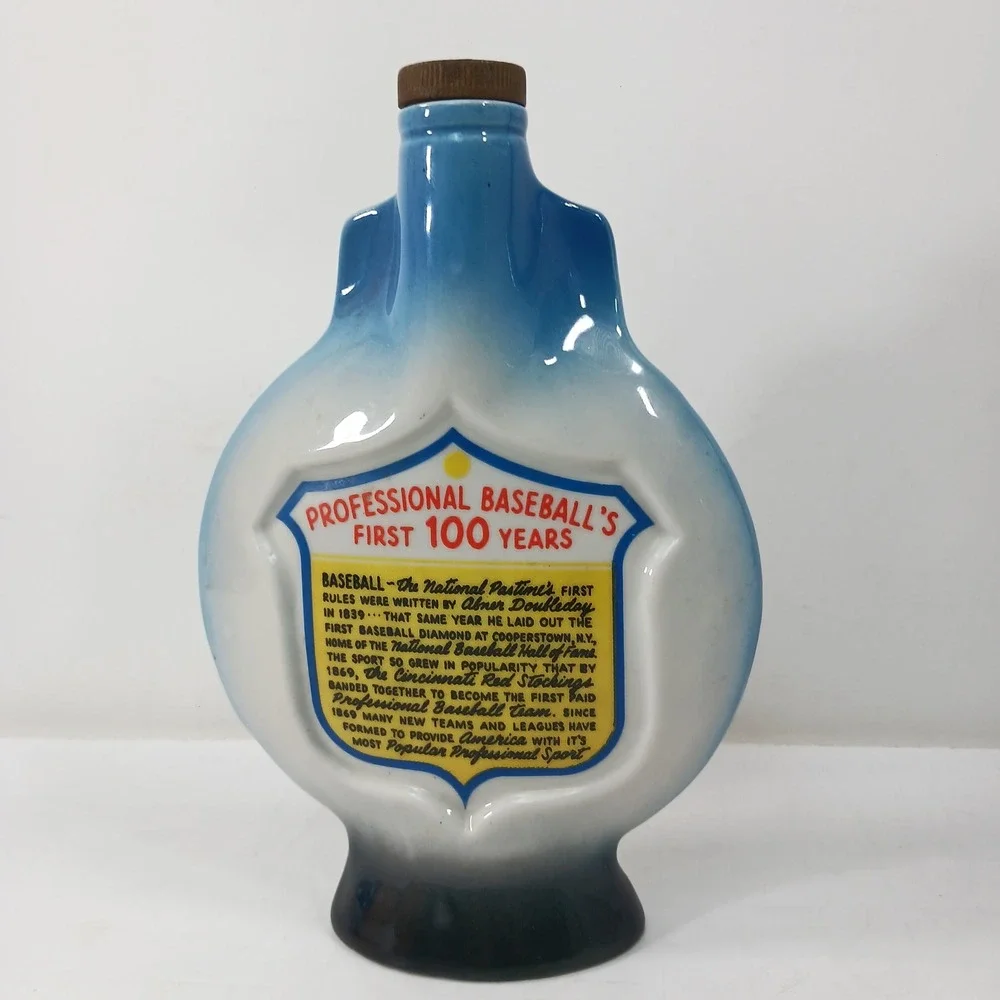 Vintage Jim Beam 1969 Baseball 100th Anniversary Decanter Regal China Bottle